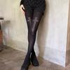 Vintage Cross Pantyhose Breathable Rhinestone Stockings Fashion Black Gothic Tights  Party Wear