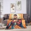 Soft Warm Blanket Decorative Maluma Rapper saint Throw Blanket  Flannel Bedspread For Home Decor Pattern Sofa Bed Cover