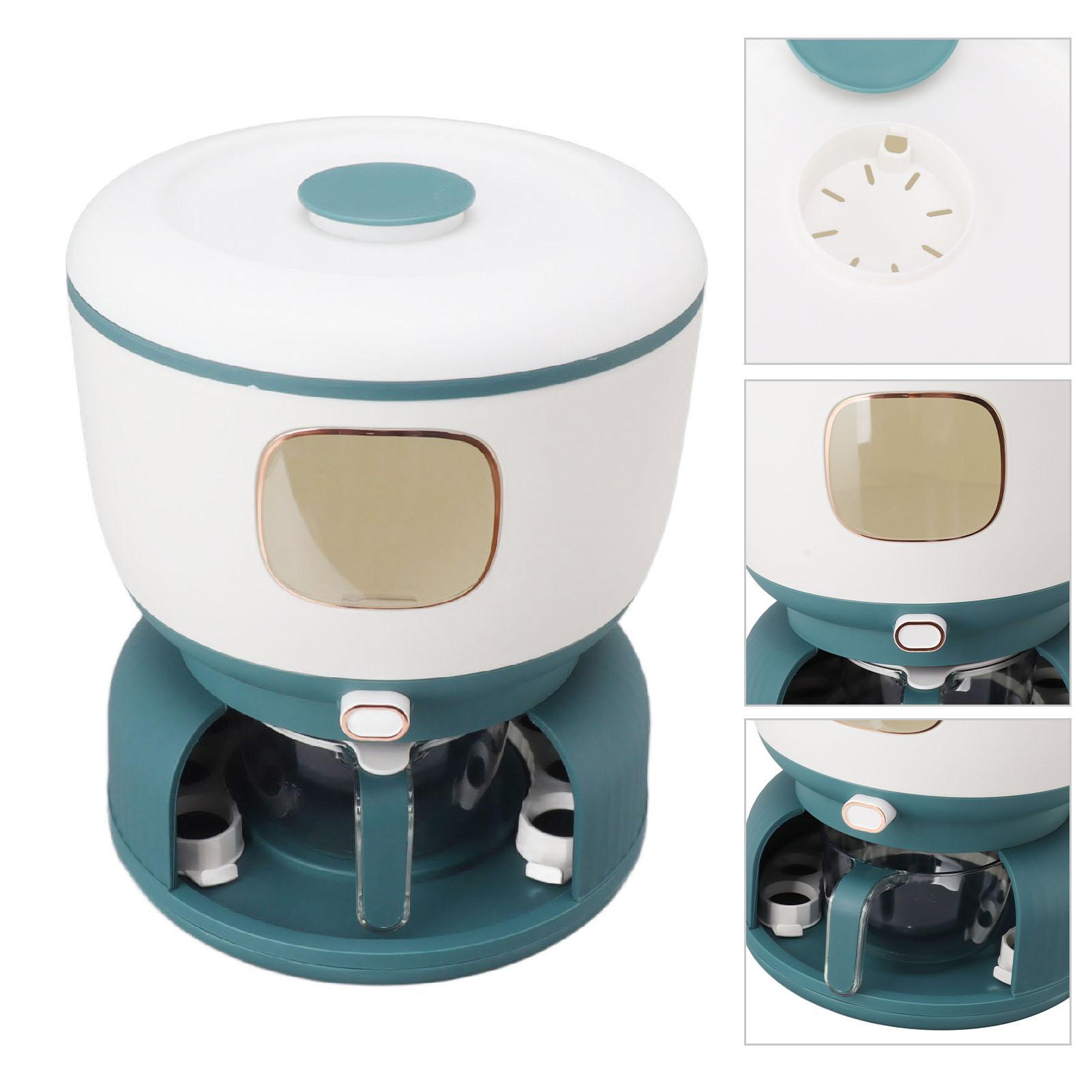 

Rice Storage Bucket Transparent Press Type with Draining Measuring Cup Grain Storage Barrel 5KG