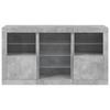 Vidaxl Cabinet With LED Lighting, Concrete Gray, 123X37X67 Cm