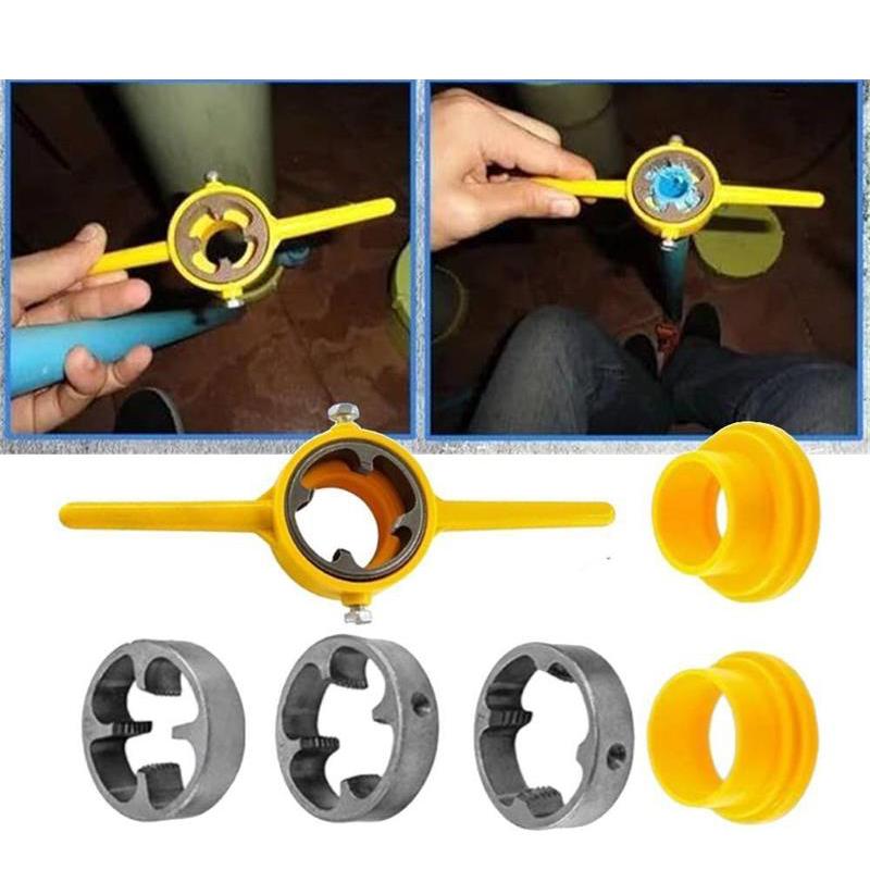 Matrice à Fileter Ronde G5/8" - Outil De Réparation De Filetage De Tuyau En Acier Allié, 6 Trous à Copeaux