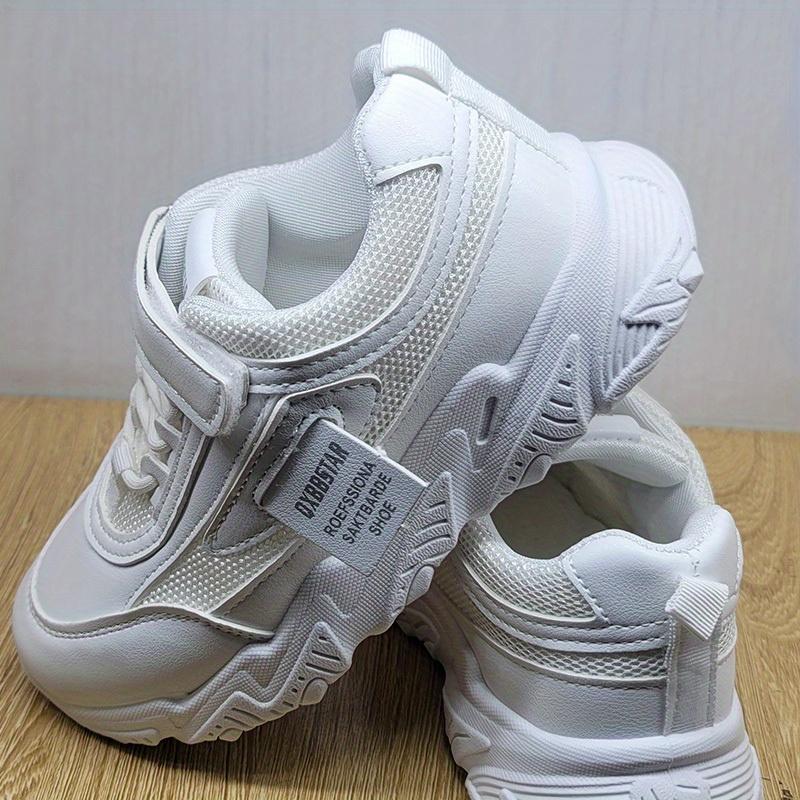 Trendy Low Top Mesh Sneakers For Girls, Breathable Lightweight Anti Slip Trendy Sneakers With Hook And Loop Fastener