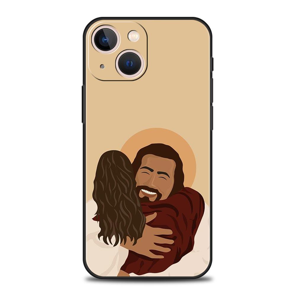 New Faith Christian Religious Jesus Luxury Phone Case For iPhone 11 14 15 Pro MAX 12 13 Mini 7 8 Plus X XR XS SE Silicone Cover