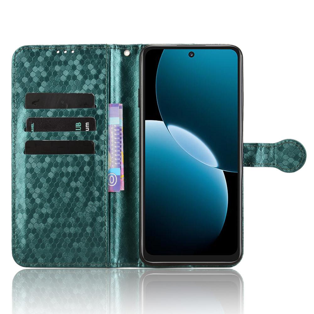 For Huawei Enjoy 80 Wallet Case Dot Pattern Imprint PU Leather Phone Cover