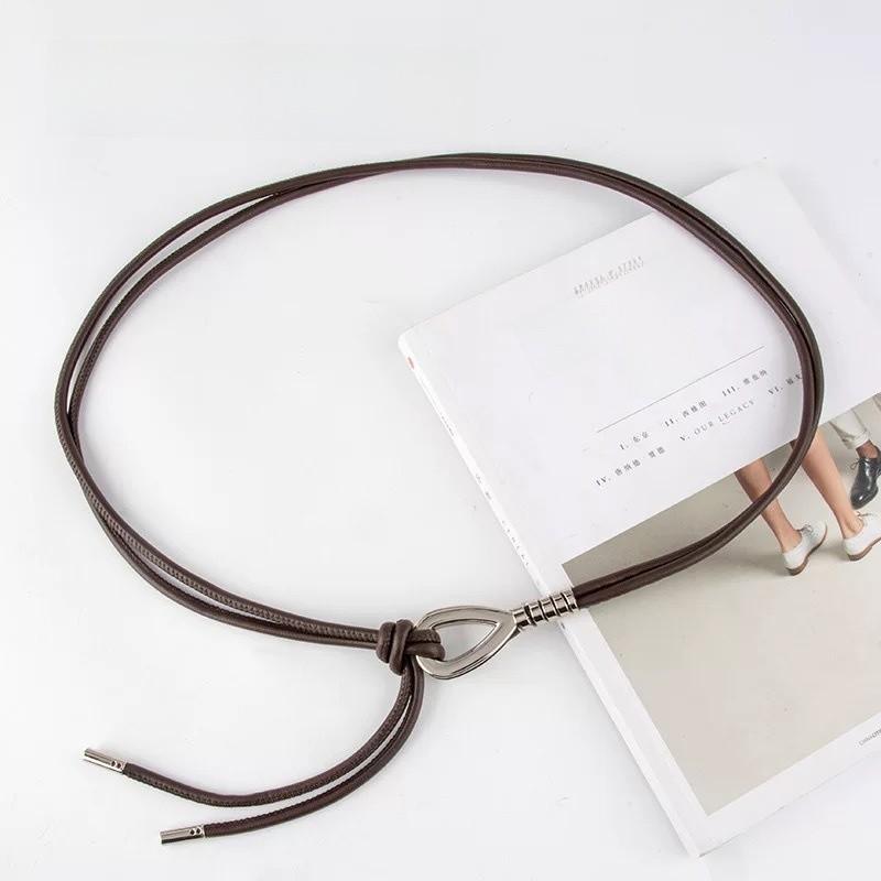 

Womens Pu Waist Belt With Gold Or Silver Buckle For Dress And Shirt Styling Brown Silver
