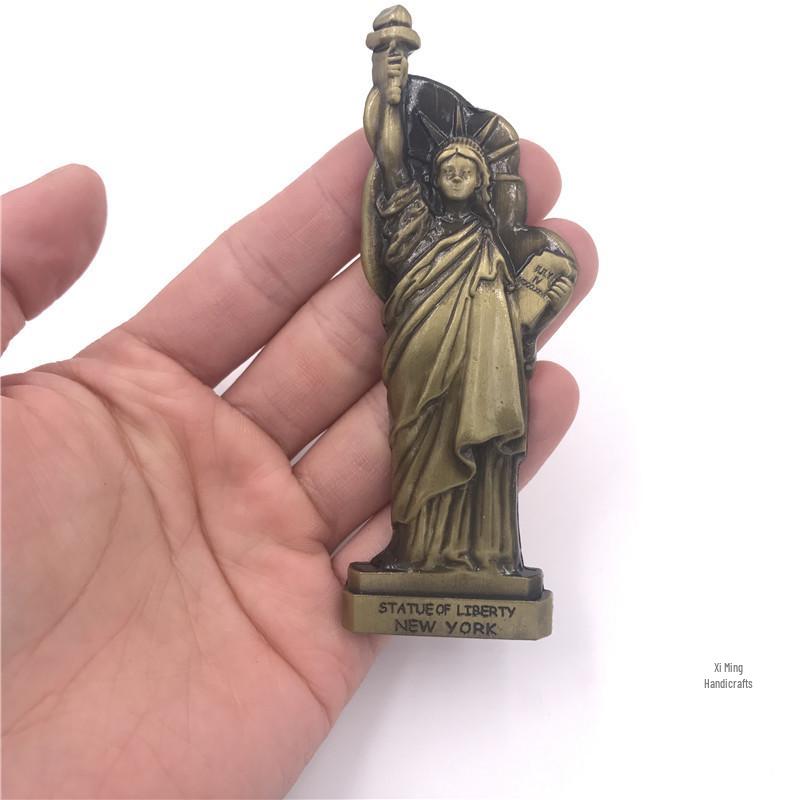 3D Metal Fridge Magnet: USA, England, Italy, Madrid, Dubai, Belgium, India, Israel - High-End Commemorative Collection