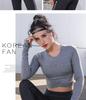2025 Women's Yoga Sport Quick-Drying Cross Long Sleeve Crop Top