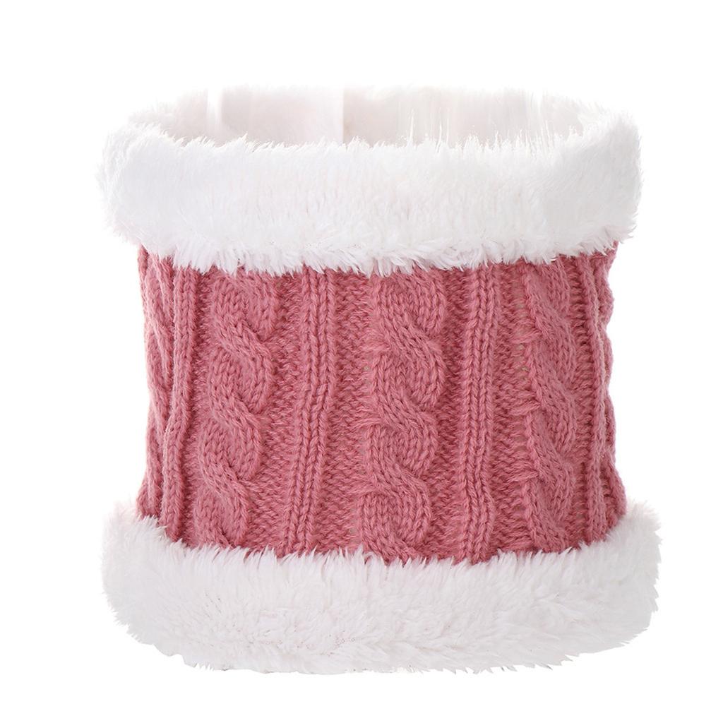 Girls Boys Knit Warm Fur-Ball Baby Winter Children  Neckgaiter Ring Scarf