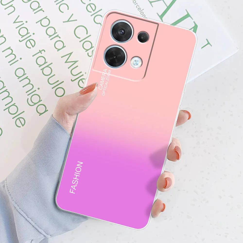 Für OPPO Reno 8 Pro 5G Hülle 8 Pro + Farbverlauf Transparente Hülle Für OPPO Reno 8 Pro + Plus Reno8 Cover Silikon Rückseite Stoßfänger
