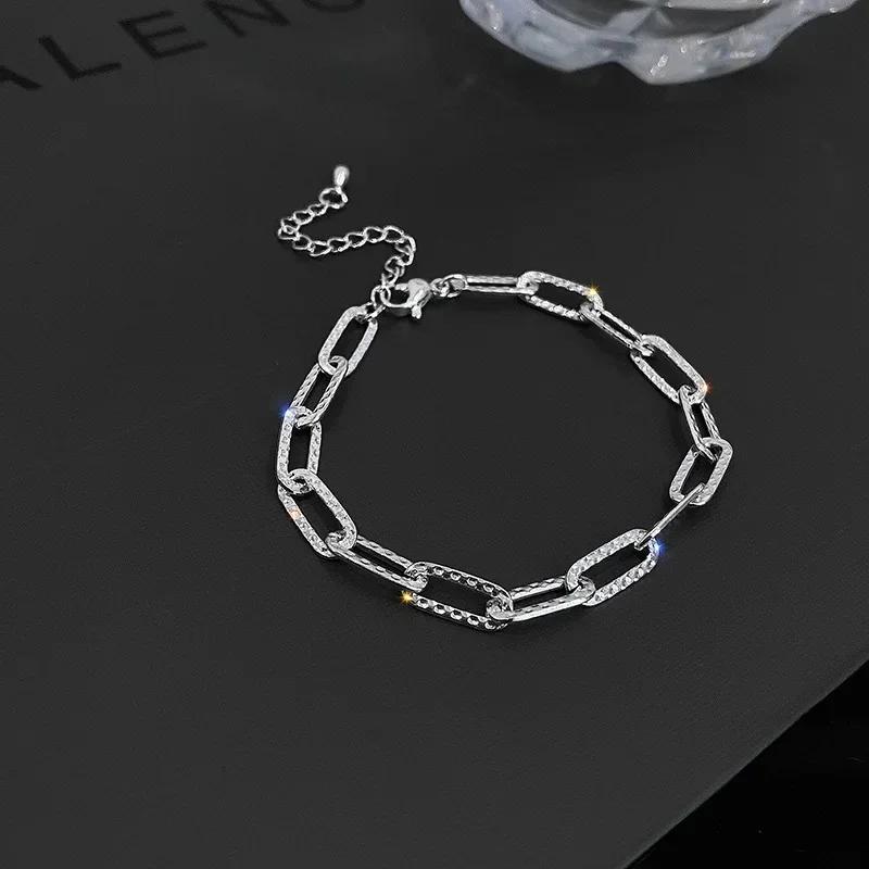 New Silver Color Beads Braided Pearl Bracelet For Women Fashionable Personalized Daily Accessory Party  Birthday Gifts