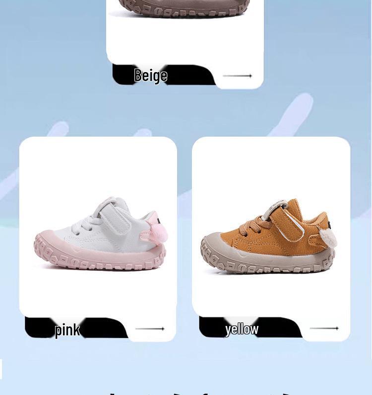 Spring & Autumn Korean-Style Casual Soft Sole Walker Shoes for Toddlers (1-3 Years) - Unisex, Comfortable, Anti-Kick