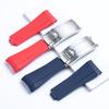 19mm 20mm Curved End FKM Fluororubber Rubber Watchband Fit for Rolex Submariner Daytona Explorer Black Orange Diver Watch Strap