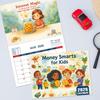 2026 Money Smarts for Kids Calendar Money Learning Monthly Planner with Colorful Illustrations And Money Management Concept for Classroom Home