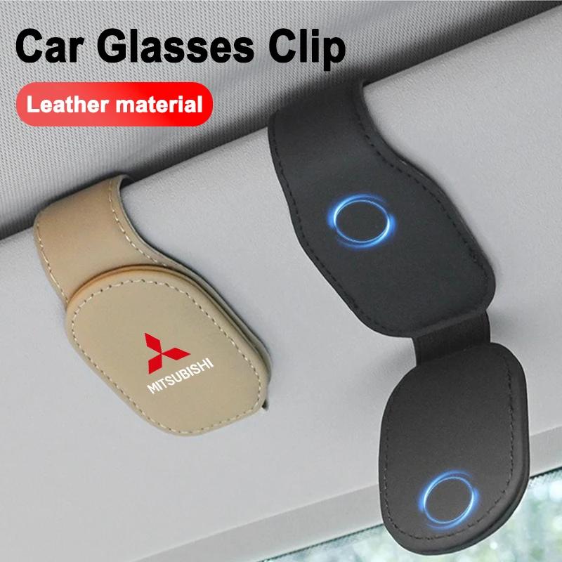 Magnetic Car Sunglasses Holder Sun Visor Clip for Mitsubishi Outlander Lancer Pajero ASX Auto Accessories