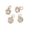 10Pcs/lot Alloy Gold Silver Color Rhinestone Hearts Charms For Earrings Necklaces DIY Love Charms Jewelry  Making Accessories