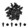 uxcell Clips, 0.2 inch (6 mm) Hole Diameter, Black, Plastic Push Type, Rivet, Interior