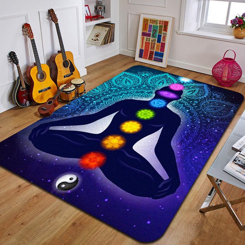 M-Mandala Bohemia Printed Carpet Fashion Yoga Mat Non-Slip Carpet Bedroom Decoration Outdoor Carpet Bedroom Birthday Gift