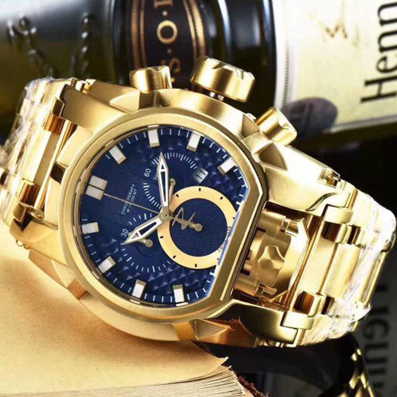 

European and American foreign trade quartz rice waterproof men s stainless steel strap large dial
