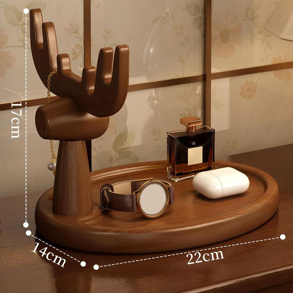 Key Holder for Entryway Table Jewelry Storage Organizer Desktop Multifunctional Wooden Rack
