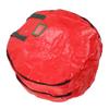 24 Inch Christmas Wreath Storage Bag Double Layer Waterproof Dustproof Red Holiday Wreath Container
