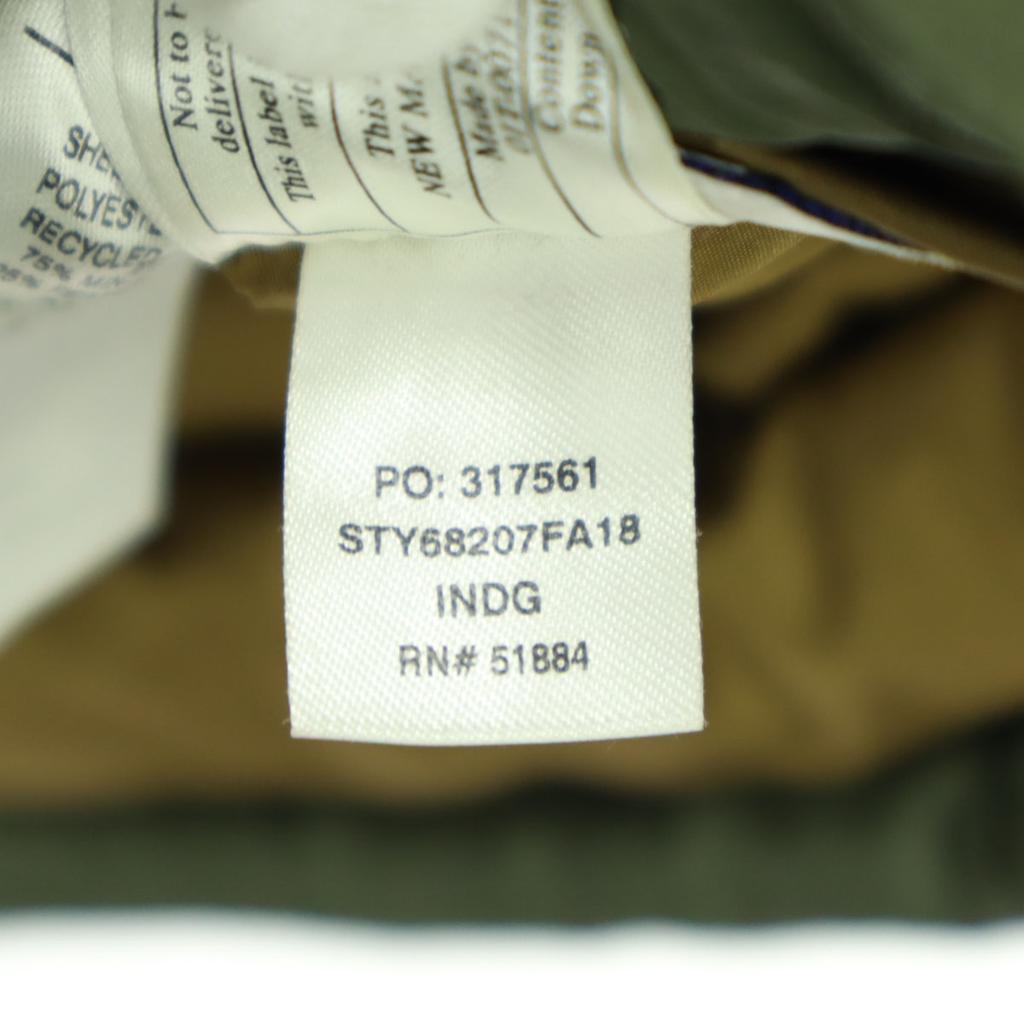 Patagonia STY68207FA18 Jednopunktowe logo Długi rękaw parka puchowa M zielona Dziecięca Używana