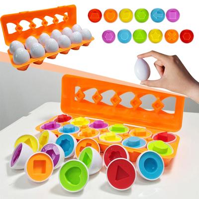 Nikitas Color Shape Sorter Matching Set Educational Learning Toy Kids Gift 12pcs