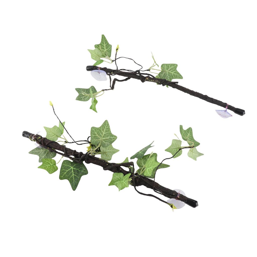 Reptile Corner Branch Terrarium Plant Decoration with Suction Cups for Amphibian Lizard Snake Climbing