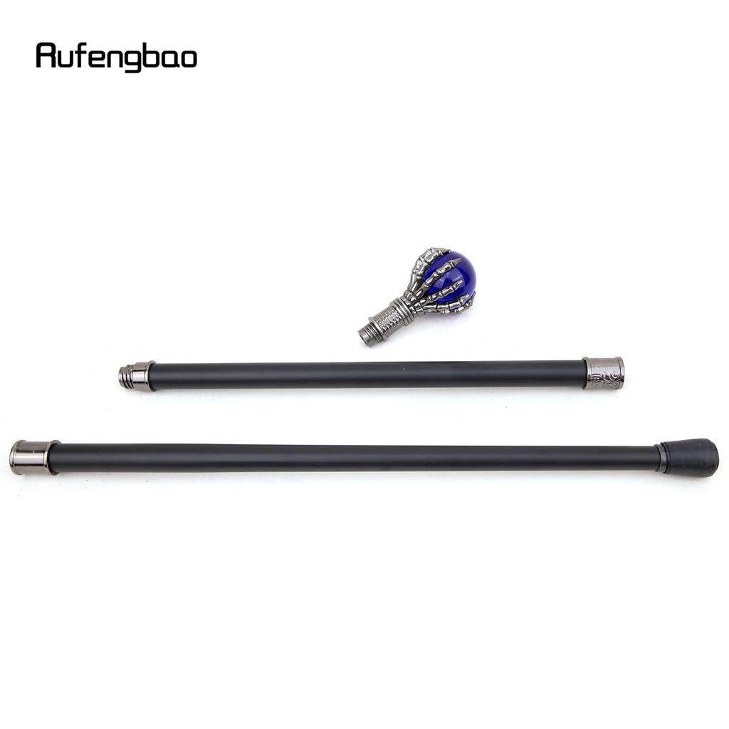 Blå glaskula Steampunk Walking Cane Mode Dekorativ Walking Stick Gentleman Lyx Crosier Knop Walking Stick 93cm
