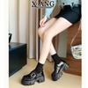 Muffin platform heightening women's shoes British small leather shoes spring and autumn new Mary Jane shoes single shoes