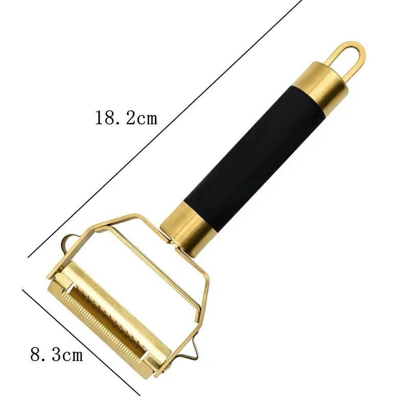 Äppelskalare i rostfritt stål Hushålls Guldpotatis Morot Rivjärn Manuell Melonhyvel med Hänghål Köksredskap för Grönsaker