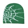 Warm Pullover Hat Soft Cuffed Knitted Hat Y2K Spider Web Pattern Beanie Caps  Casual Wear
