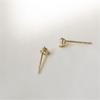 925 Sterling Silver Plated 14K Gold Mini Zircon Heart StudEarrings for Women Student Korean Everyday Versatile Jewelry