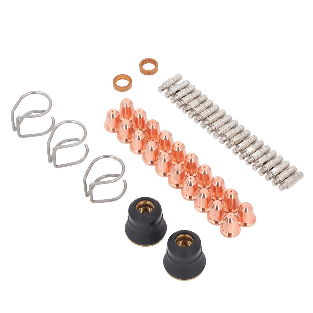 47 Pcs Plasma Cutter Torch Accessory Kit PR0010 Electrode PD011608 Nozzle Tip Shield Cap Spacer