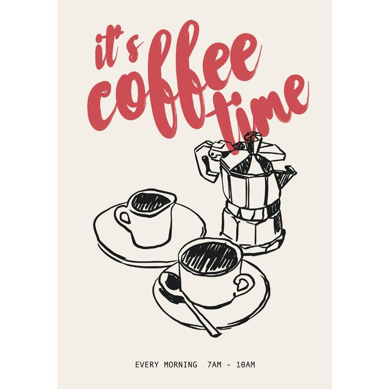 Modern Trendy Retro Vintage Chic Coffee Espresso Wall Art Prints Canvas Painting Poster Picture for Office Kitchen Home Decor