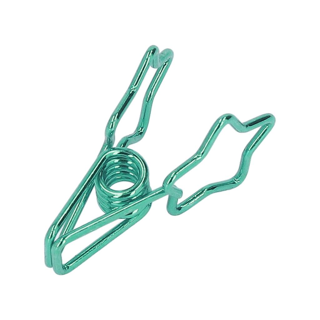 100pcs Star   Clips for Student Cute Cartoon Strong Clamping Force Sturdy Metal Paper Clamps for Account Tickets