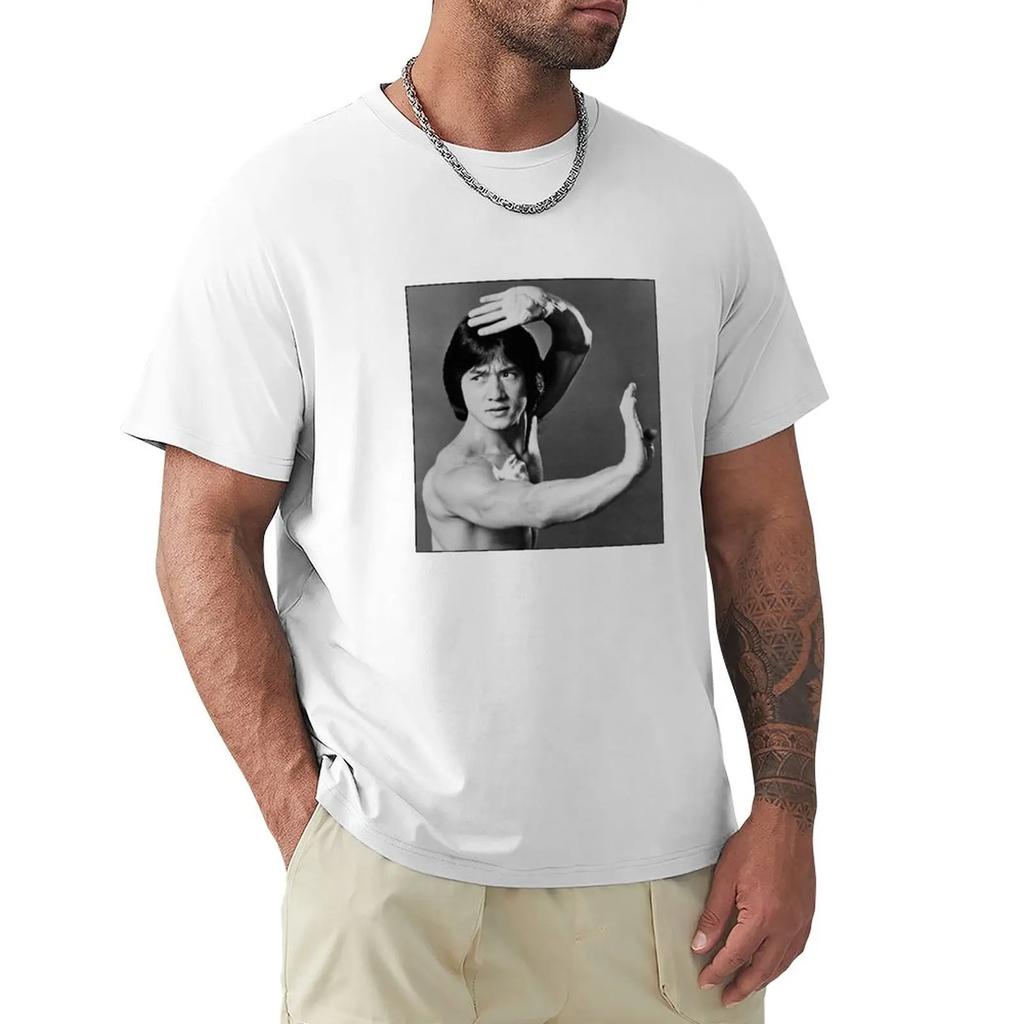Jackie Chan TShirt tops plus sizes plain white t shirts men