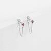 eManco Tassel Colorfast Rhinestone Earrings - European & American Light Luxury, Personalized & Versatile Studs