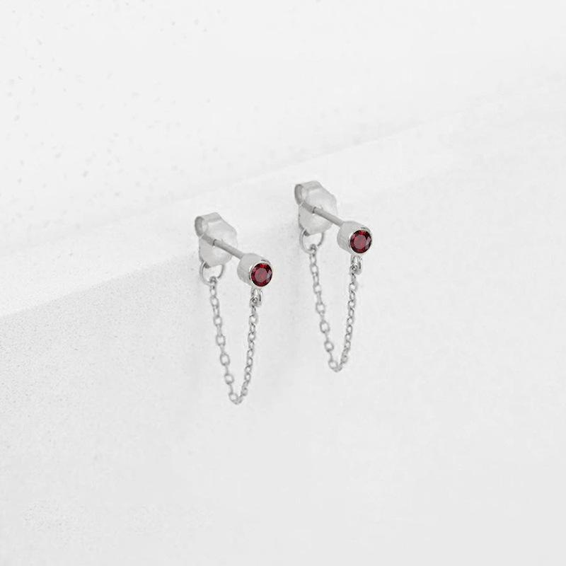 eManco Tassel Colorfast Rhinestone Earrings - European & American Light Luxury, Personalized & Versatile Studs