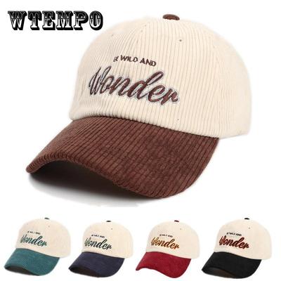 Embroidered Corduroy Baseball Cap, Adjustable Lightweight Outdoor Casual Unisex Sun Hat, Hand Washable - Crafted with Premium Embroidery Craftsmanship
