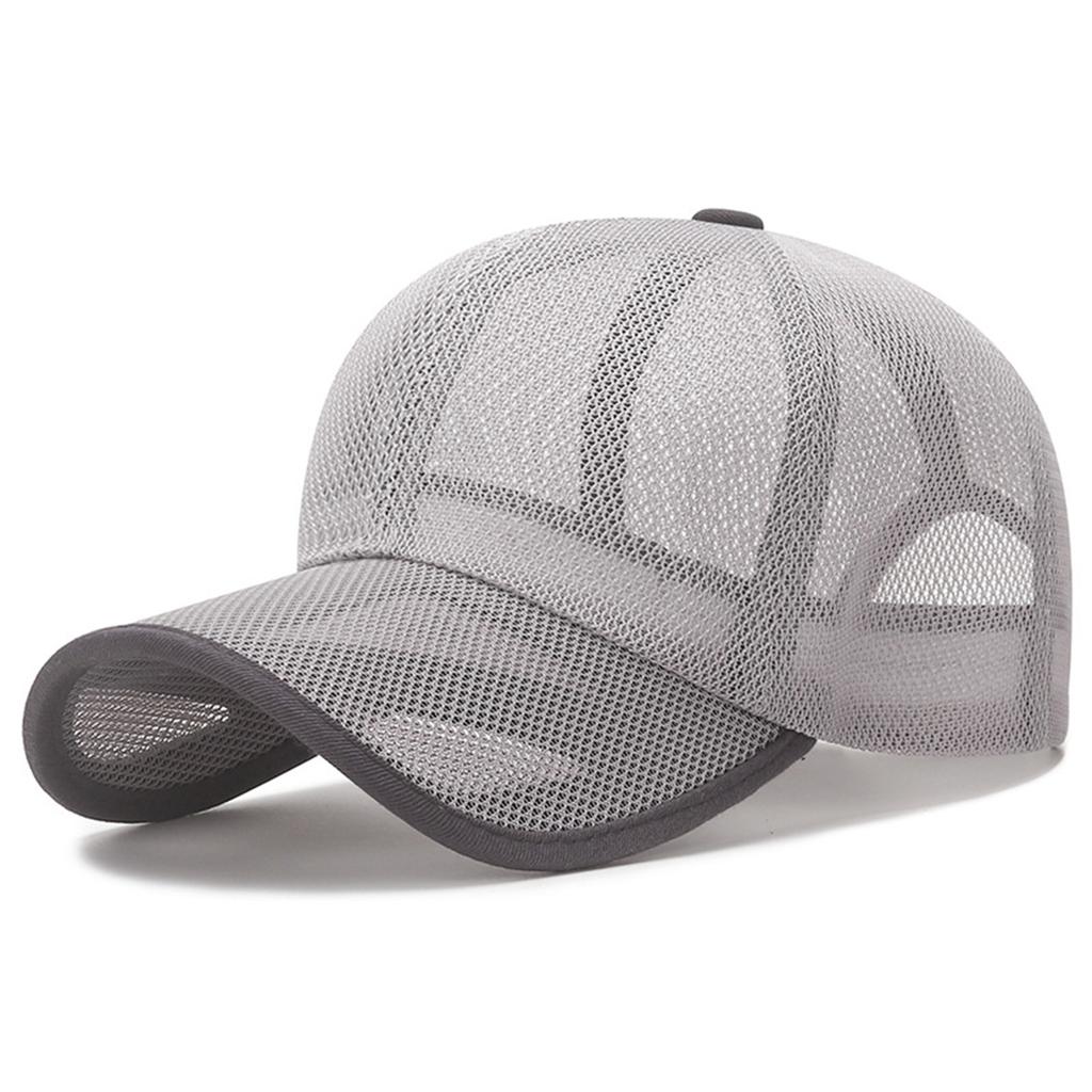 Atmungsaktiver Netz-Hohl-Sonnenhut für Herren Damen Outdoor-Sport Sonnenschutzmützen Verstellbare Größe