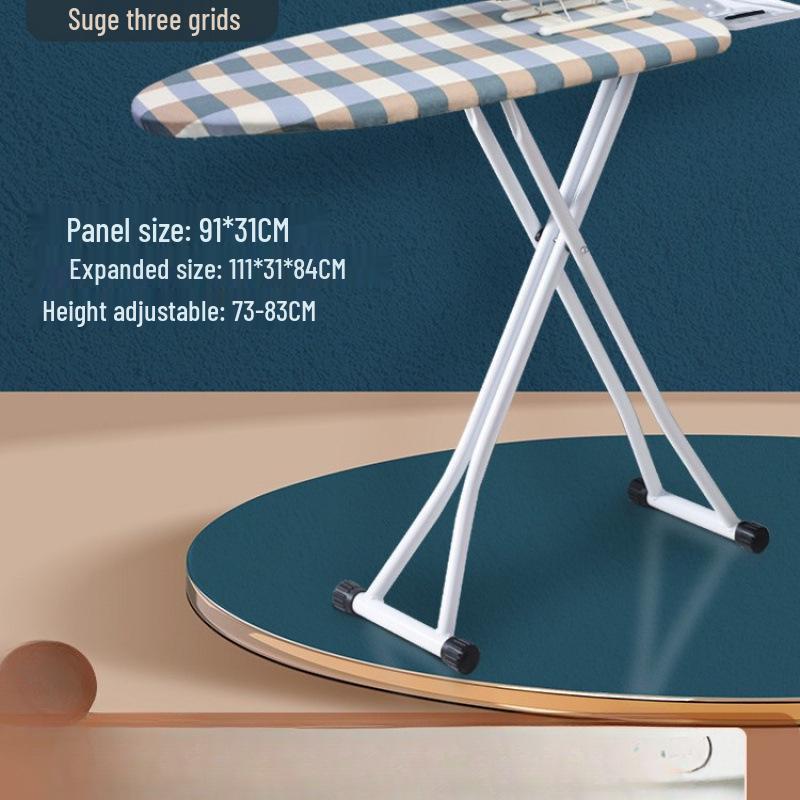 Large Folding Vertical Ironing Board with Widened Pad and Clothes Rack