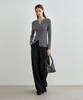 MONGDOL Single-Pleat Wide Slacks Black Mdpt025Black