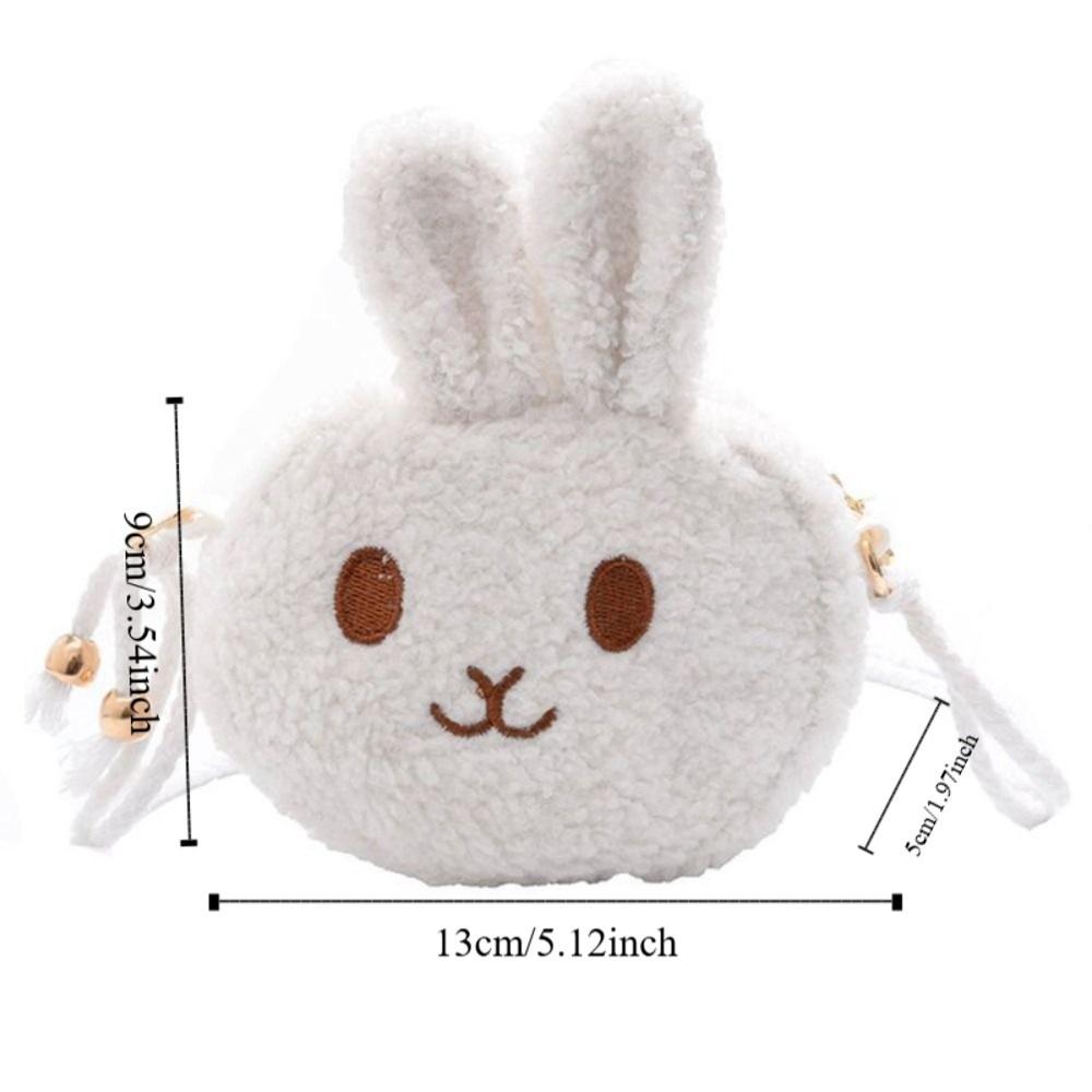 Kids Purses New Year Gift Plush Handbag Rabbit Shoulder Bag Messenger Bag Crossbody Bag Coins Bag