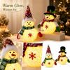 Lighted Snowman Plush Christmas Decor with Warm for Tabletop Shelf and Window Display