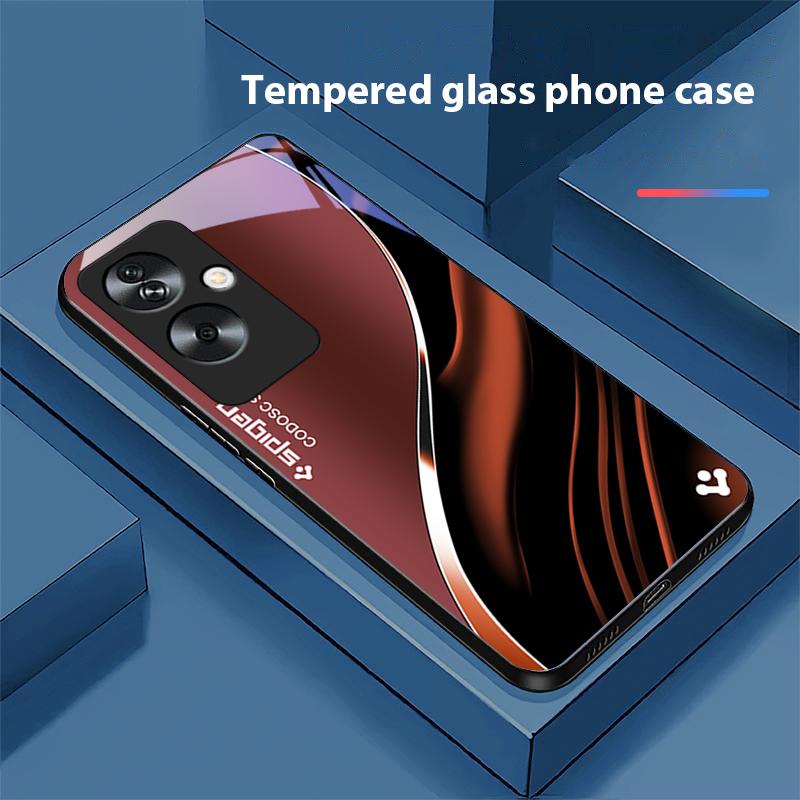 

Deep Blue Fashion For Oppo A79 5G 58 78 74 60 4G Reno 11F Realme GT 6 11 Note 50 10 C55 X2 Tempered Glass Black Phone Case For Reno 11 Pro 5G