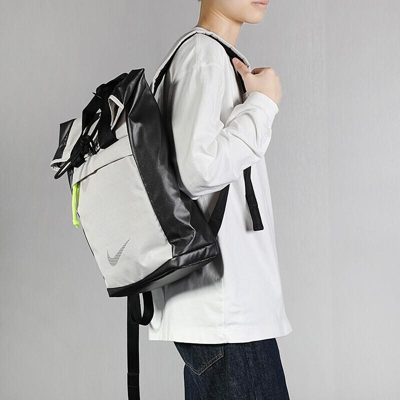 Nike Polyester Backpack Regular Men's Ecru Casual