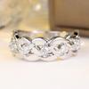 Twisted Band Zircon Ring for Women 2 Colors Available Elegant Daily Party Finger Jewelry