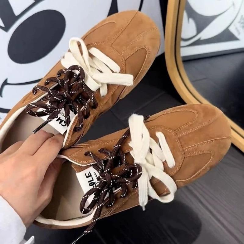 ~ Retro mandarin duck shoelaces women's niche flat-bottomed versatile sports and leisure board shoes tide