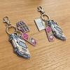 Back to the Future Style Metal Car Model Keychain Keyring Fan Collection Gift