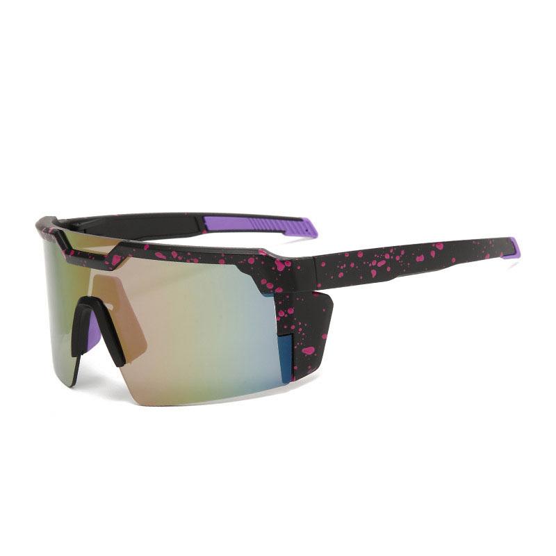 Новые цельные квадратные очень большие спортивные мужские солнцезащитные очки — фото 23